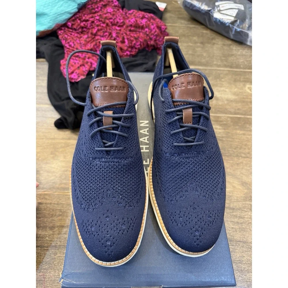 Cole Haan Original Grand‎ Wingtip Oxford Mens Size 9 M C27960 Blue Navy New